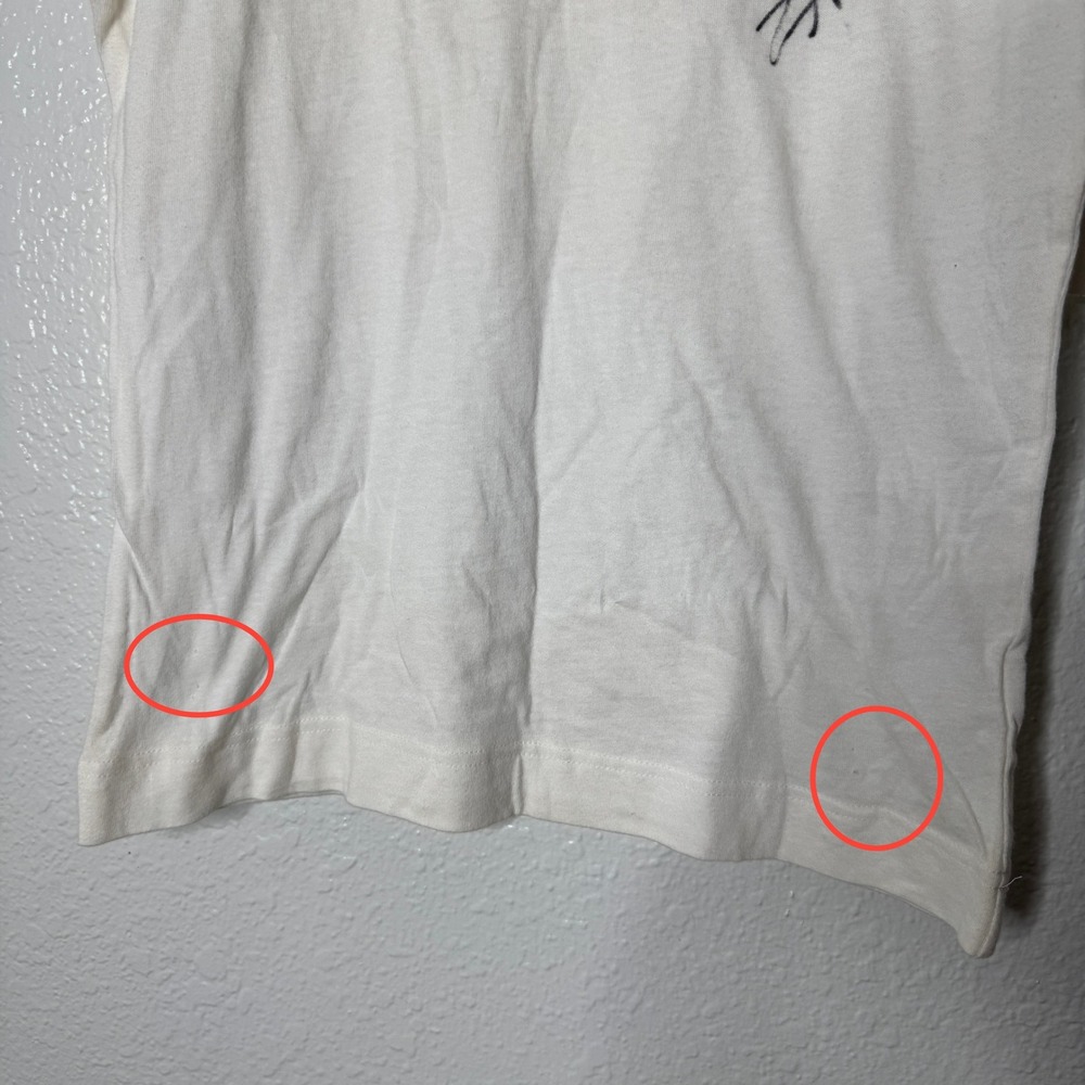Vintage Y2K Fox Racing Stargaze Tee White Glitter Graphic T-Shirt Sz Large NEW - Picture 4 of 13